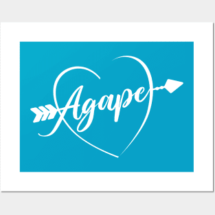 Agape Heart and Arrow - Christian Love Posters and Art